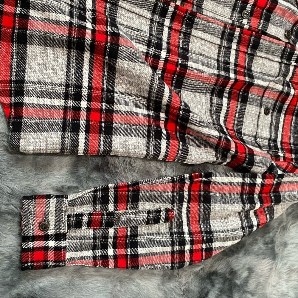 RedHead Red and Black Plaid Button-Up Shirt 100%cotton size M - Picture 4 of 6